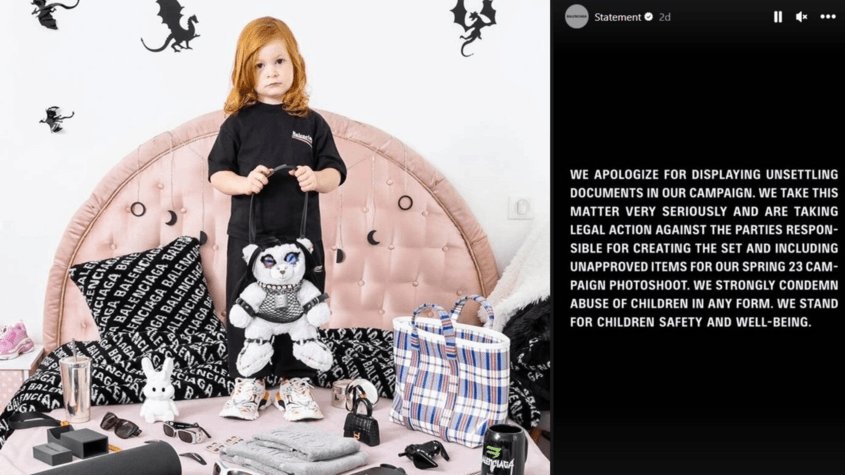  Balenciaga, рекламна акция с деца и плюшени мечета 