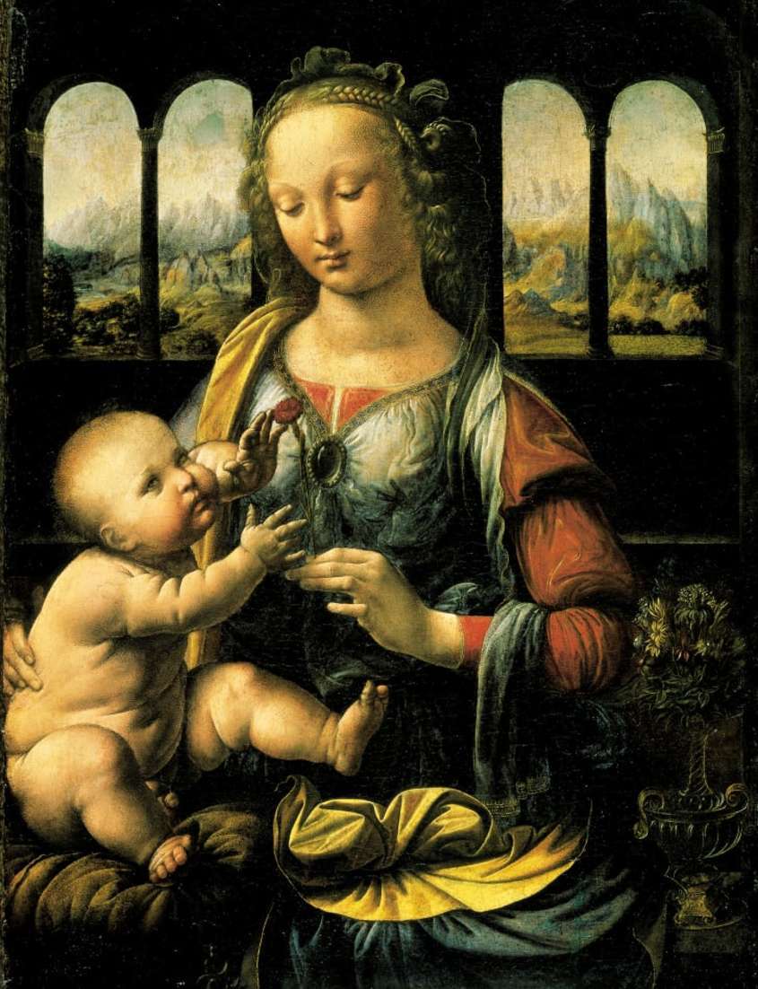  Мадоната с карамфила, Леонардо да Винчи 