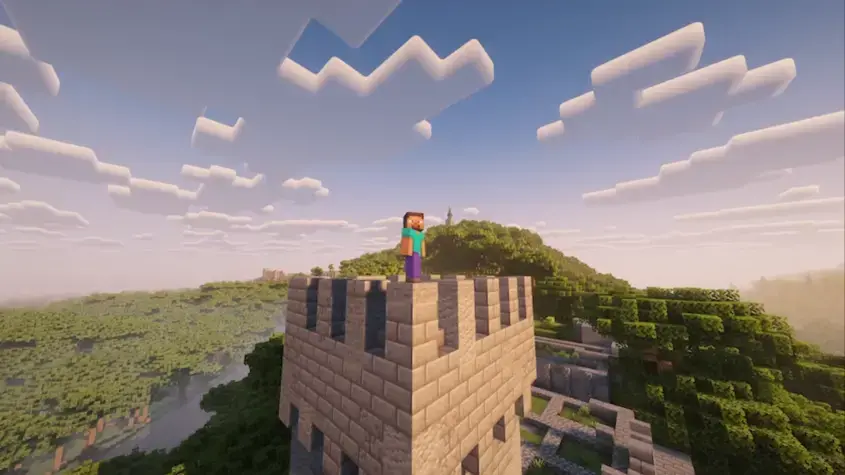  имитация на крепостта Царевец в Minecraft оживя на финала на Vivacom GAME ON 2025 