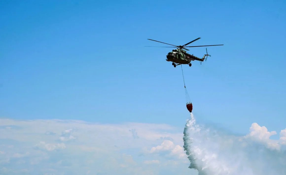 Хеликоптер Ми-17 се включи в гасенето на пожар край Пазарджик