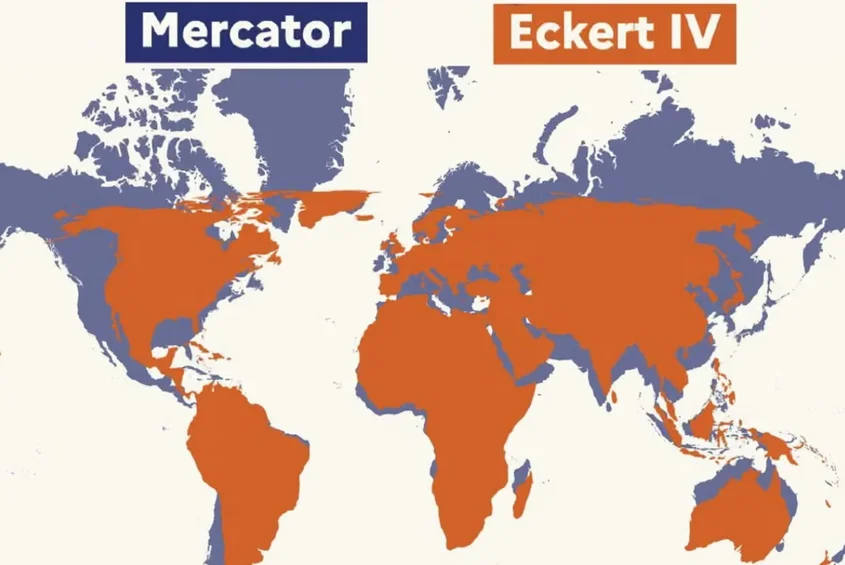 Mercator and the Eckert IV
