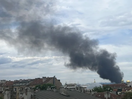 Пожар избухна в изоставен склад в столичния квартал „Хаджи Димитър“ (Обновена)
