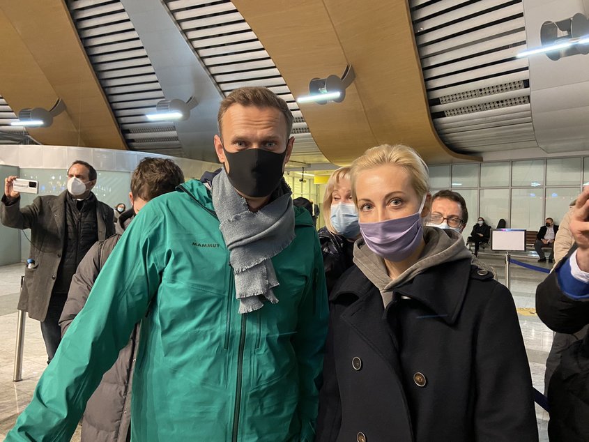 Алексей Навални е задържан на летище "Шереметиево" при завръщането си в Москва