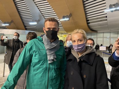 Алексей Навални е задържан на летище "Шереметиево" при завръщането си в Москва
