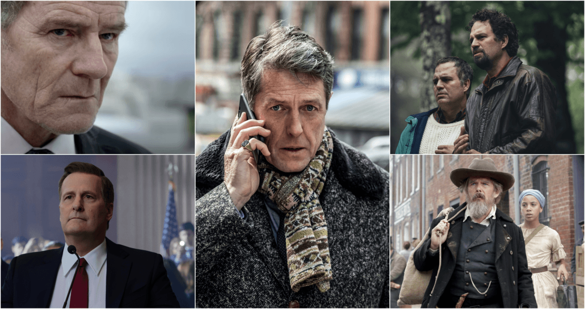 <p><strong>Най-добра мъжка роля в лимитиран сериал, антология или телевизионен филм</strong></p>
<p>Брайън Кранстън (Your Honor)</p>
<p>Джеф Даниелс (The Comey Rule) </p>
<p>Хю Грант (The Undoing) </p>
<p>Итън Хоук (The Good Lord Bird) </p>
<p>Марк Ръфало (I Know This Much is True) </p>