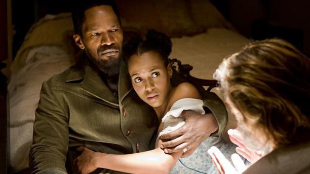 <p><strong>Кери Уошингтън в „Джанго без окови“ (2012)</strong></p>
<p>Джанго (Джейми Фокс) е роб, който търси съпругата си Брумхилда (Уошингтън), продадена на друг господар. За целта се съюзява с Кинг Шулц (Кристоф Валц) и му предлага услугите си само за да спаси жена си.</p>
<p>Действието се развива през 1858 г. и Брумхилда е в една от плантациите в Мисисипи. Джанго съставя план, с който да я измъкне.</p>
<p>Играта на Кери Уошингтън е едно от най-впечатляващите неща във филма, редом със сценария.</p>