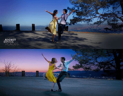 От "La La Land" до "Генезис": Двойка пресъздава филмови сцени от реалните им локации
