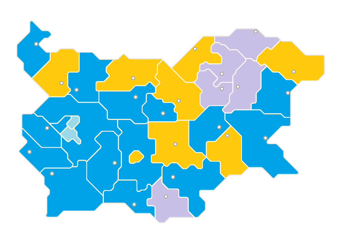 Резултатите от изборите по области: "Има такъв народ" отнема територии на ГЕРБ и БСП в България 