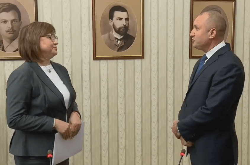 БСП официално върна третия мандат на Румен Радев