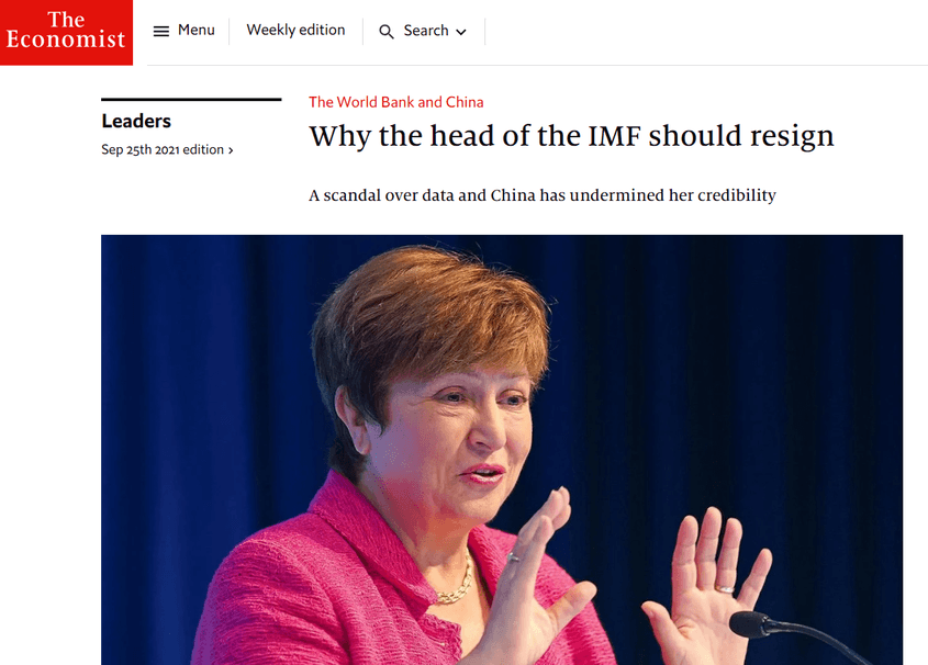 The Economist призова за оставка на Кристалина Георгиева, бивш икономист на Световната банка я защити