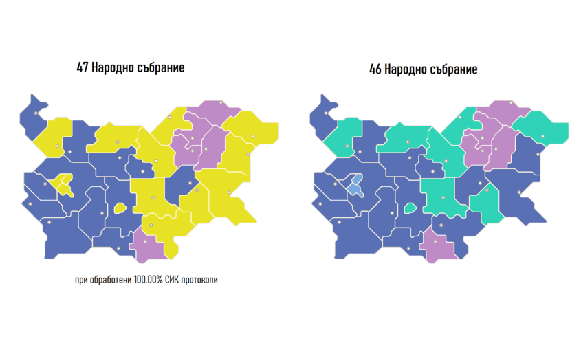 Резултатите от изборите: Кой печели най-много гласове по райони в България	