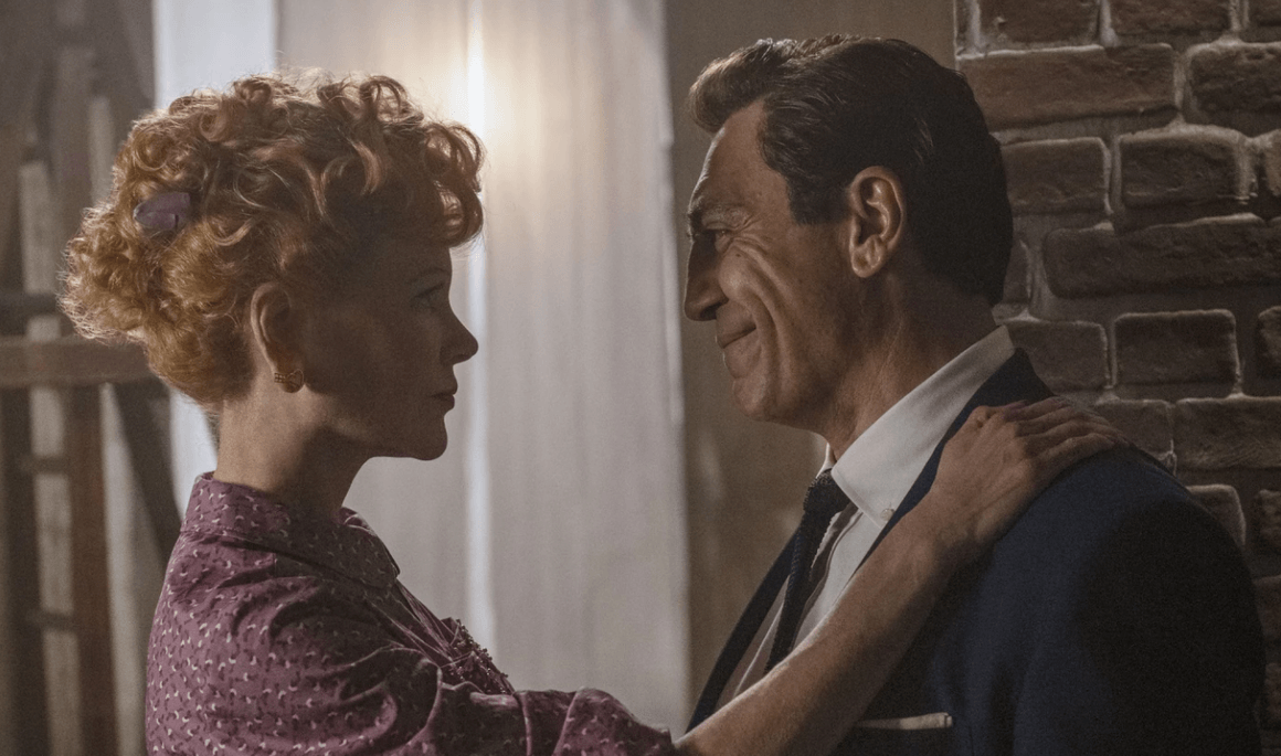 <p><strong>Being the Ricardos </strong></p>

<p>Никол Кидман и Хавиер Бардем са в главните роли на Луси Бол и Деси Арназ – звездите на ситкома от 50-те години на 20 век „I Love Lucy“.</p>

<p>Филмът на Аарън Соркин разкрива сложната им романтична и професионална връзка, проследявайки една седмица от снимките на сериала. Двамата преживяват криза, която заплашва да сложи край и на кариерите, и на брака им.</p>

<p>Премиерата предстои през декември 2021 г.</p>
