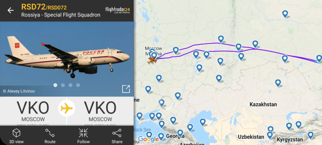 Мистериозният полет на Сергей Лавров към Пекин - обратен завой над Сибир и връщане в Москва