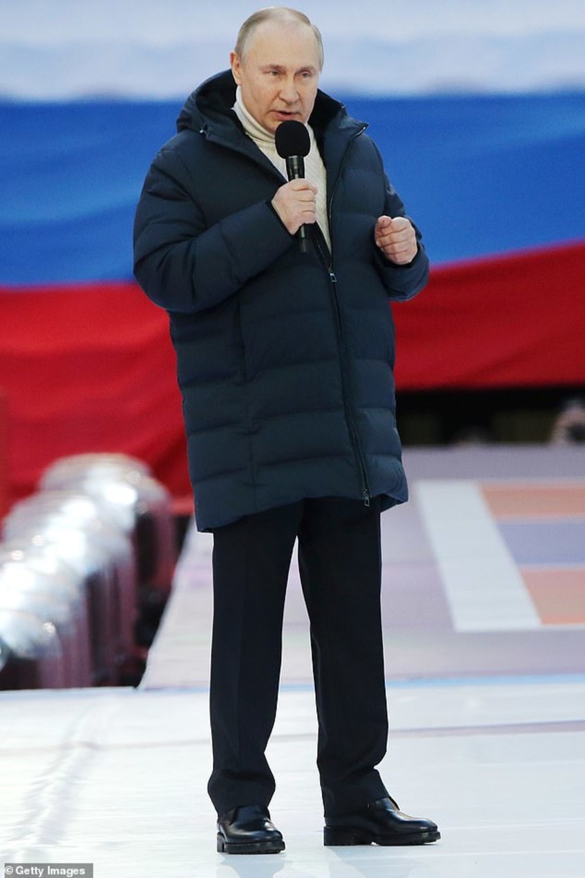 Якето на Путин от концерта в Москва струва 1,5 млн. рубли 
