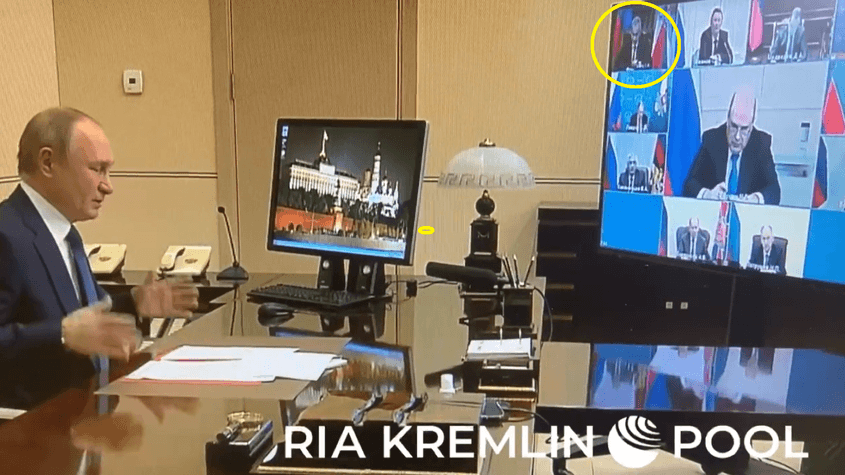 Сергей Шойгу се появи на видеоконферентна връзка в Кремъл