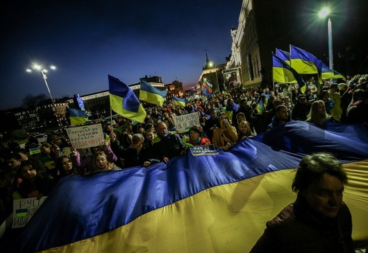България подкрепи Украйна: Шествието в снимки