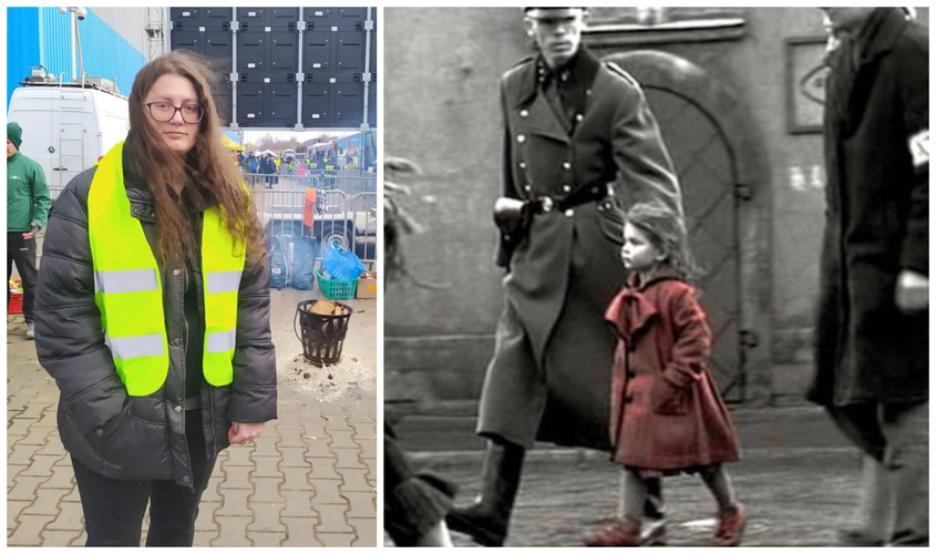 Детето с червеното палто от "Списъкът на Шиндлер" днес спасява бежанците от Украйна