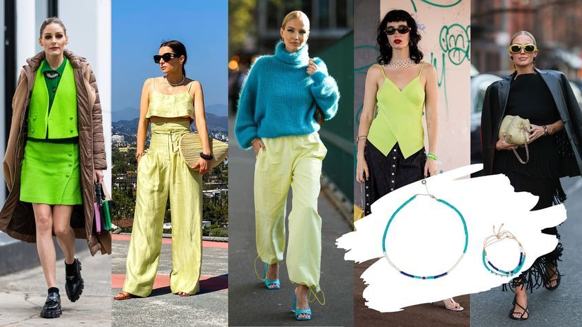 модните тенденции на пролет-лято 2022 - лимонено зелено, електриково зелено 