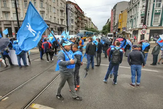 Протестът на градския транспорт прекъсна трафика в София