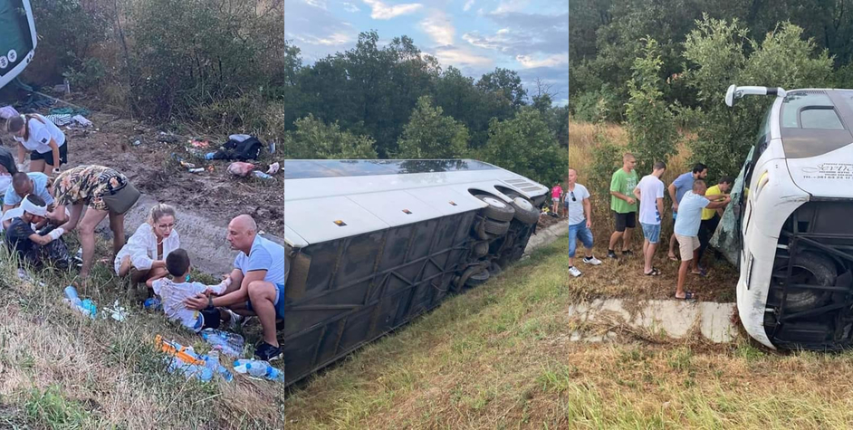 Автобус с деца катастрофира на АМ "Тракия" 