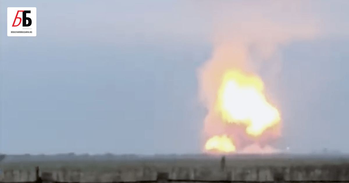 Взривяването на боеприпаси във военен склад в района на Джанкой,