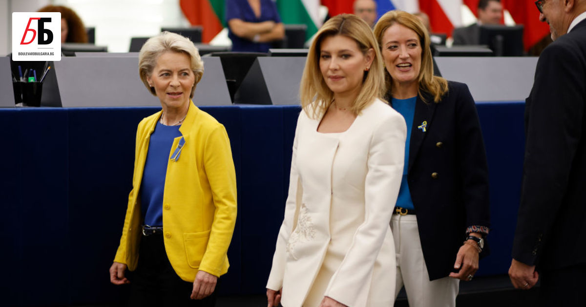Първата дама на Украйна Олена Зеленска присъства в Европейския парламент