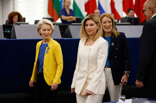 Първата дама на Украйна Олена Зеленска присъства в Европейския парламент