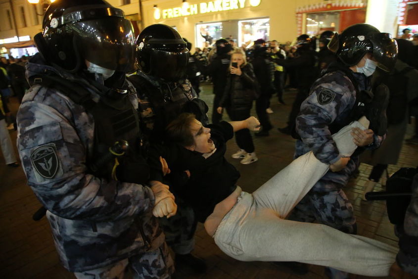 Арести в Москва по време на протестите срещу мобилизацията