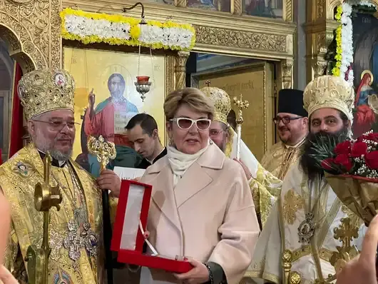 Митрофанова се сдоби с отличие от Старозагорския митрополит, рамо до рамо с Първанов