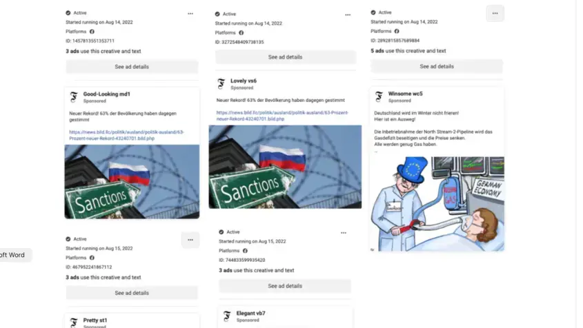 Логото на FAZ, използвано от руската мрежа за дезинформация