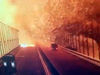 Снимка от експлозията на Кримския мост от 8 октомври