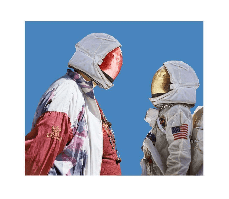 "Space Tourism" - дигитален колаж от Стефани Стоева - PAPPRIKASH. Щом на Земята е скучно, нека отлетим в Космоса...