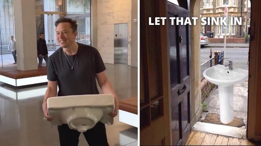 Let that sink in: Мемето, което вдъхнови Мъск да влезе в офиса на Туитър с мивка в ръце