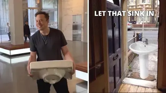 Let that sink in: Мемето, което вдъхнови Мъск да влезе в офиса на Туитър с мивка в ръце