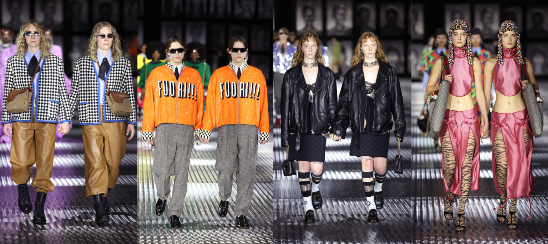 Gucci 86 двойки близнаци Milan Fashion week - седмица на модата в Милано