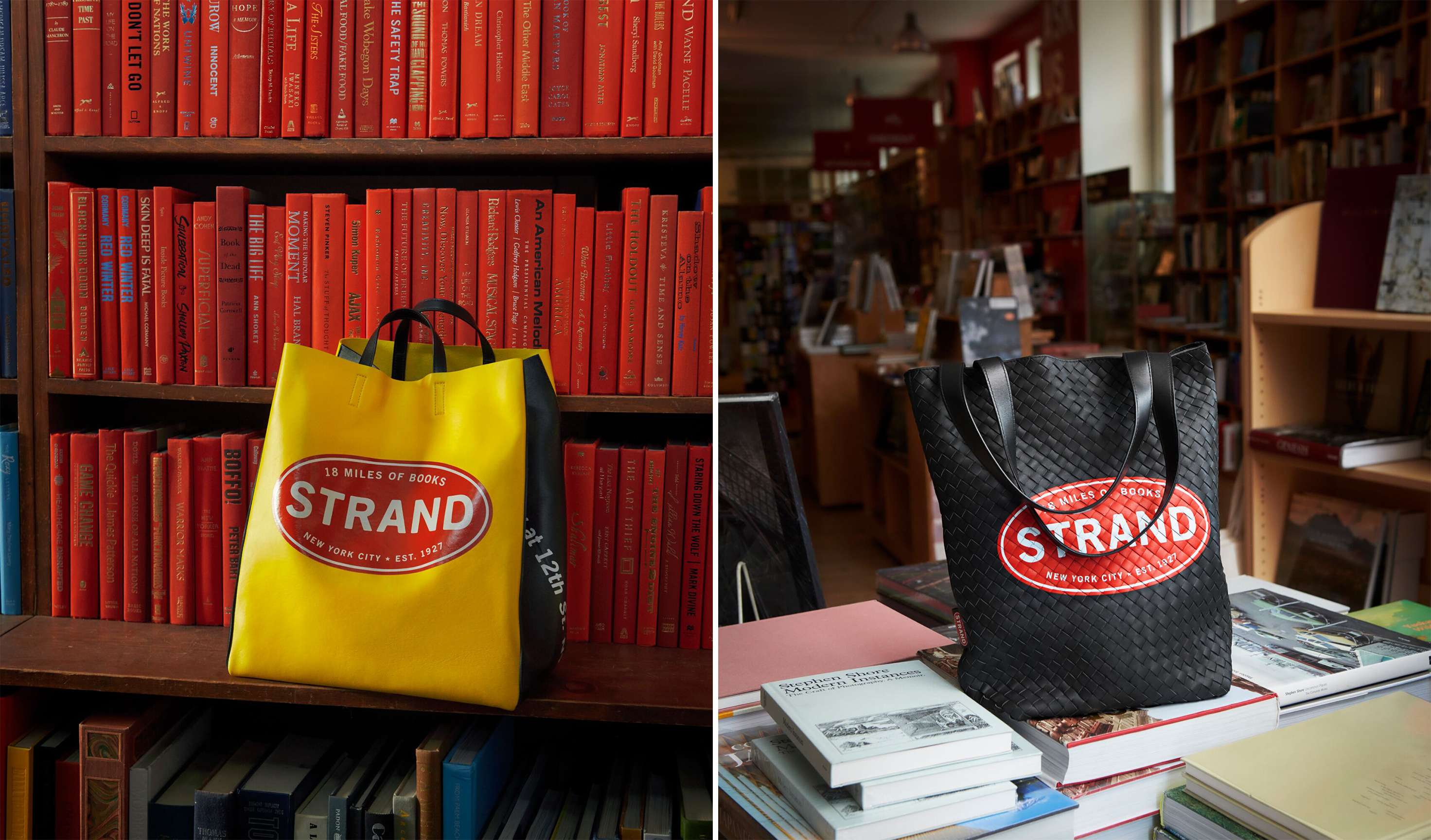 Ню Йорк The Strand Bookstore x Bottega Veneta чанта