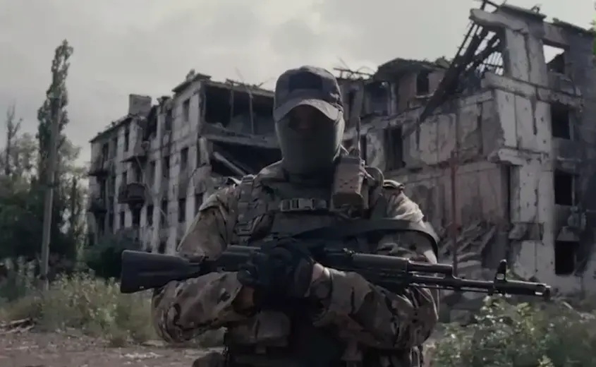 Боец от руската наемническа групировка "Вагнер"