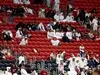 полупразните трибуни на стадиона в доха 