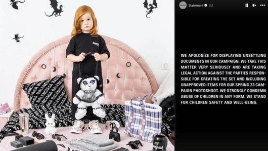 Мечета в кожи и деца сред празни чаши от алкохол: Balenciaga изтегли последната си рекламна кампания