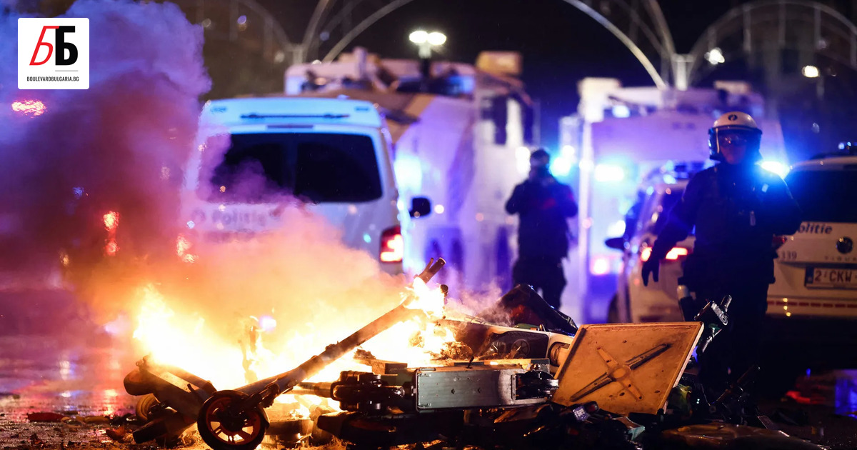 Полицията в Брюксел използва сълзотворен газ и водни оръдия срещу