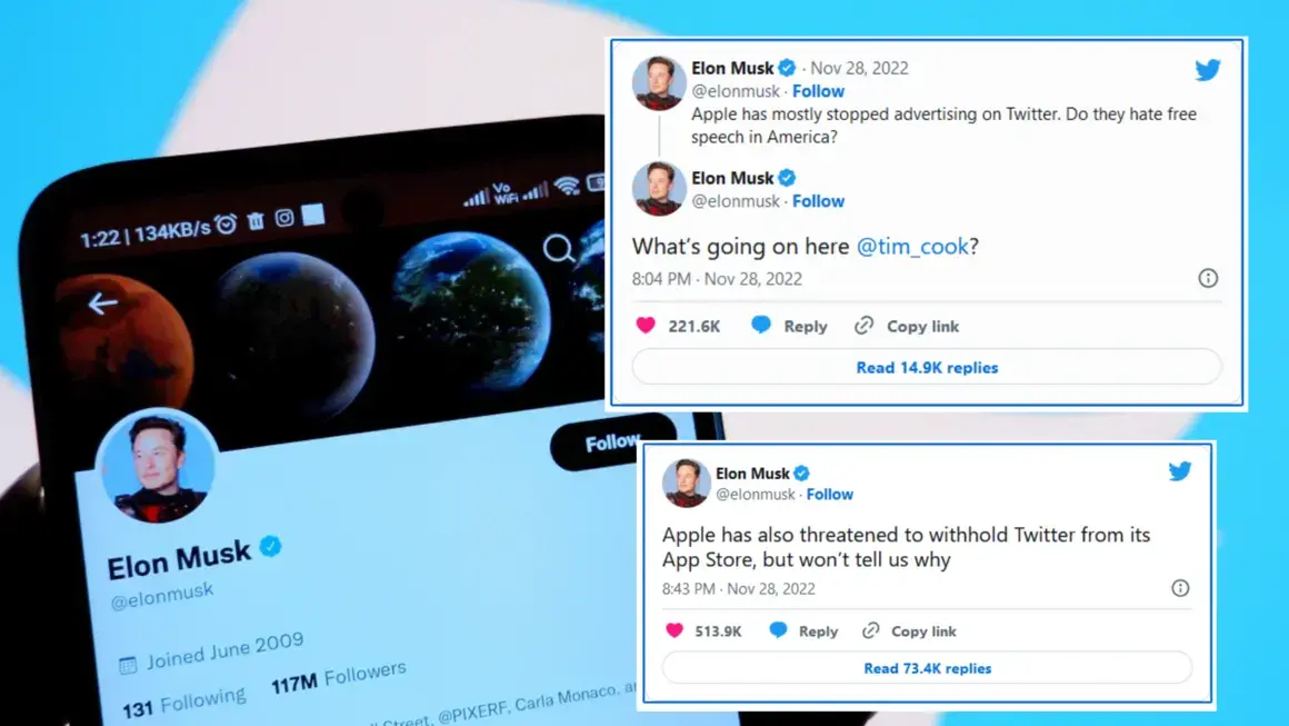 Илон Мъск към Тим Кук от Apple: "Какво става тук?"