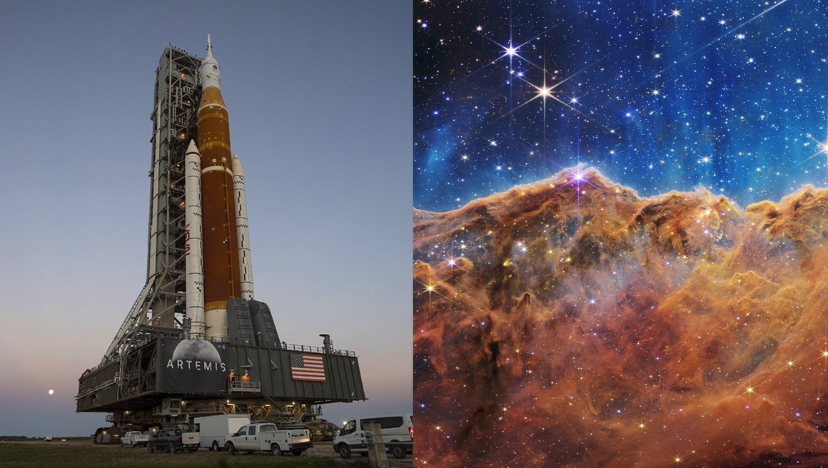 Най-мощната ракета в историята полетя към Луната, a "Джеймс Уеб" погледна дълбоко във Вселената