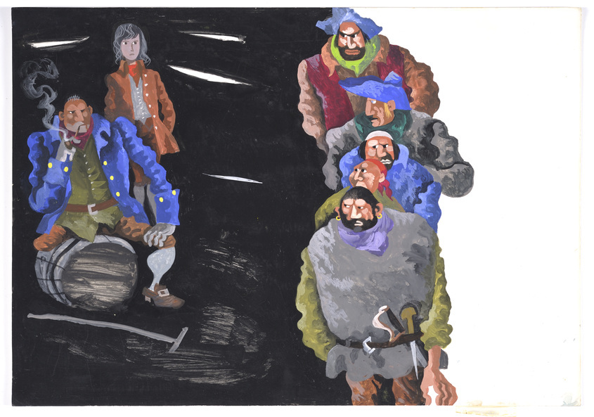 Илюстрация към романа „Островът на съкровищата“ от Робърт Луис Стивънсън, 1977