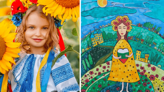 Малката художничка от Днипро, която мечтае всичко "да е като преди"