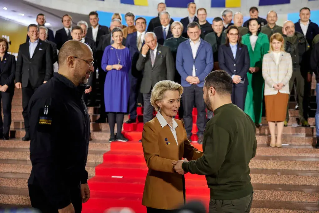 Сирени за въздушна тревога в Украйна в присъствието на европейските лидери