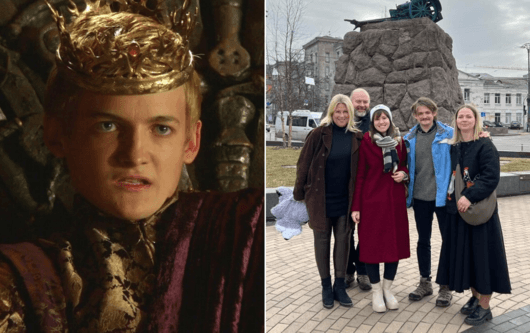 Актьорът, изиграл Джофри в "Game of Thrones", занесе лично пикап на украинските сили в Киев