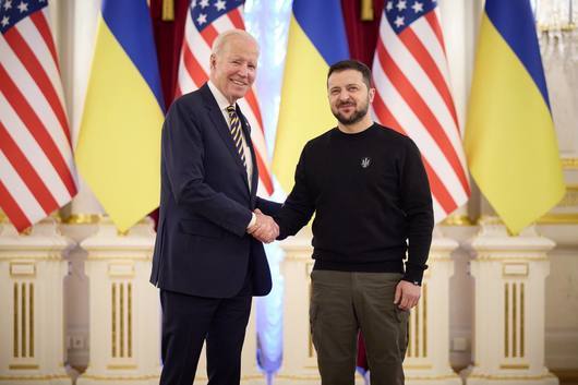 Американският президент Джо Байдън пристигна в Киев за първи път