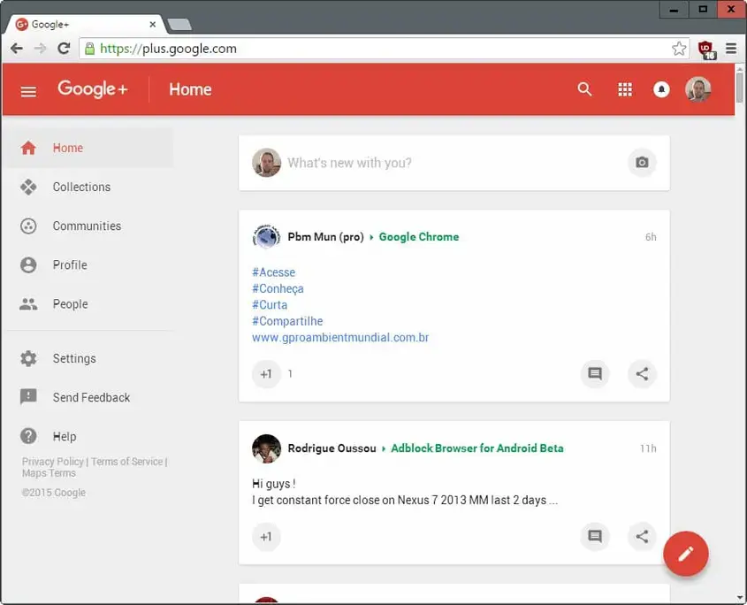 Google мисли, че е иноватор, но всъщност е имитатор - Google plus  интерфейс