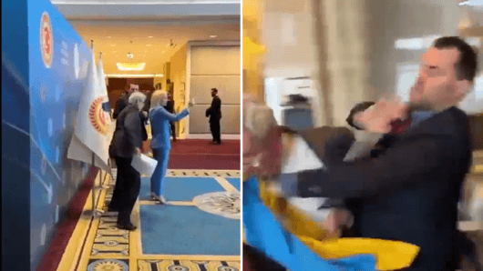 Украински делегат се сби с руския си колега на конференция в Турция след провокация (Видео)