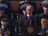 Руският президент Владимир Путин на военния парад за 9 май, 2023